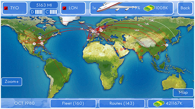 Airline management tycoon game
